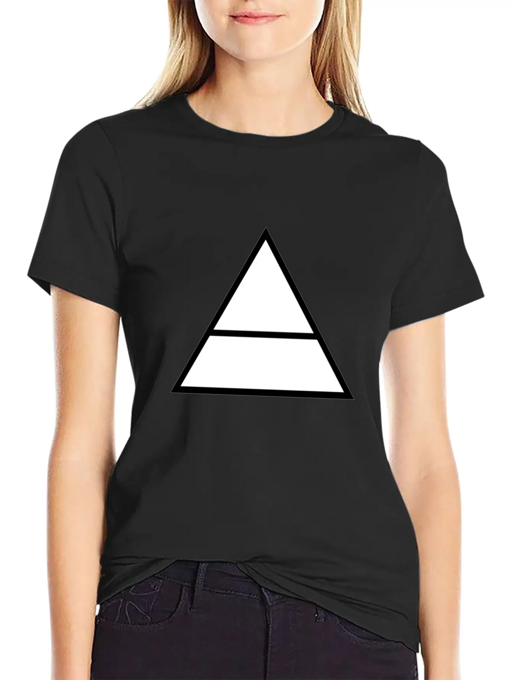 Triangles Essential Cotton Tee For Daily Outfits – Unisex Style