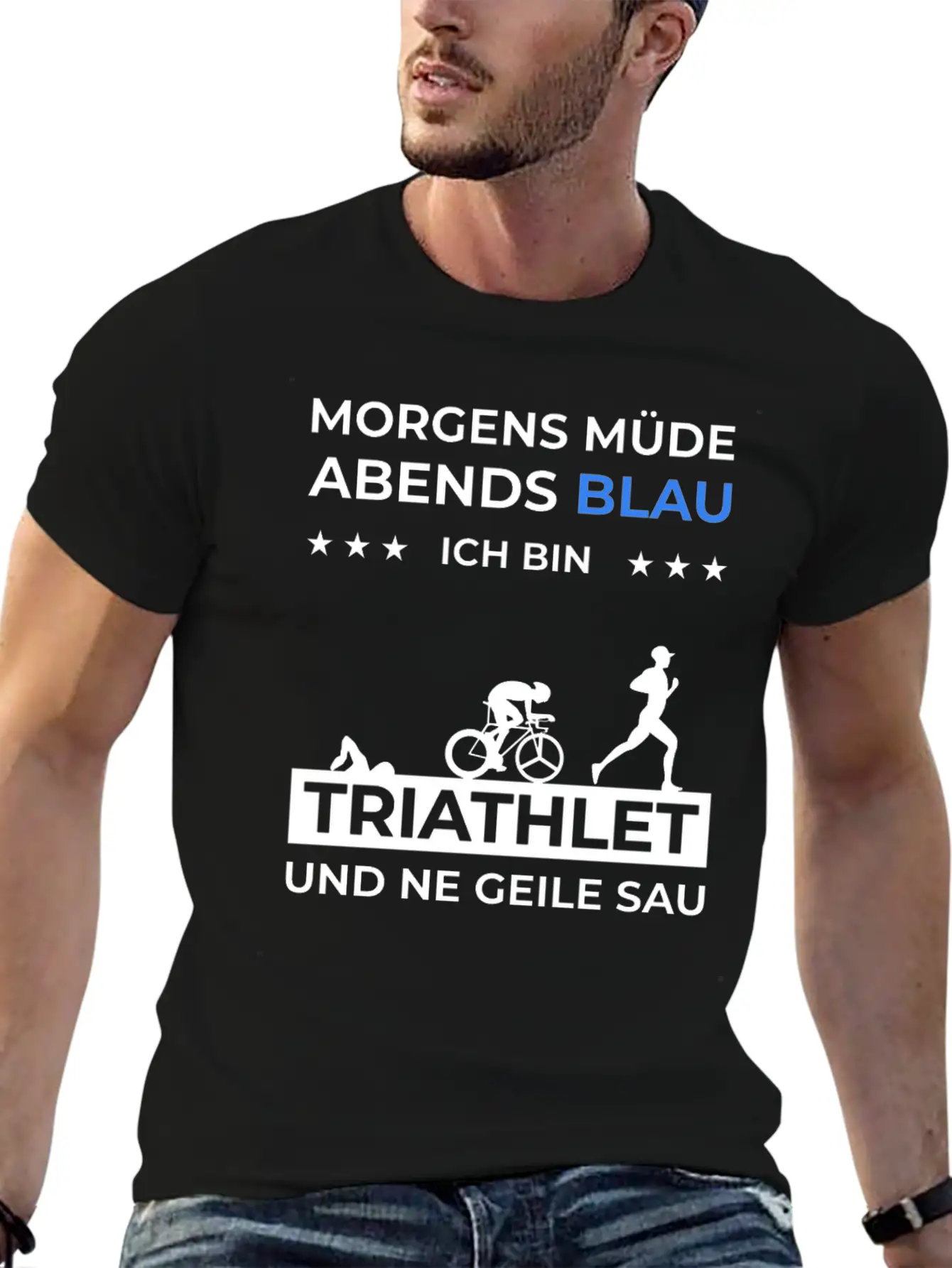 Triathlon Trathlet Swimming Running Bicycle Essential Cotton Tee For Daily Outfits – Unisex Style
