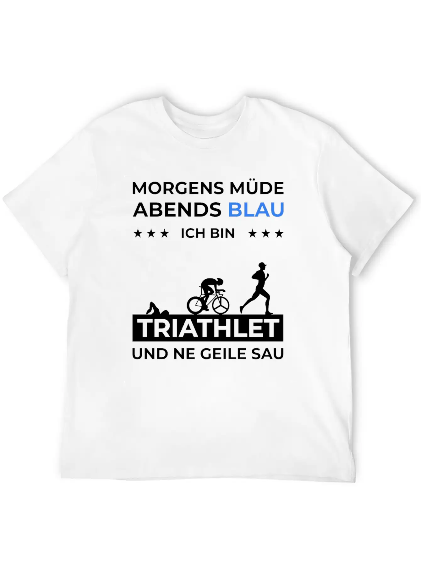 Triathlon Trathlet Swimming Running Bicycle Essential Cotton Tee For Daily Outfits – Unisex Style