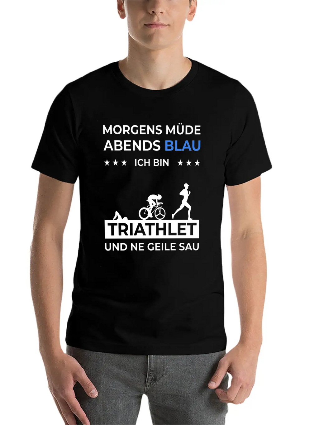 Triathlon Trathlet Swimming Running Bicycle Essential Cotton Tee For Daily Outfits – Unisex Style