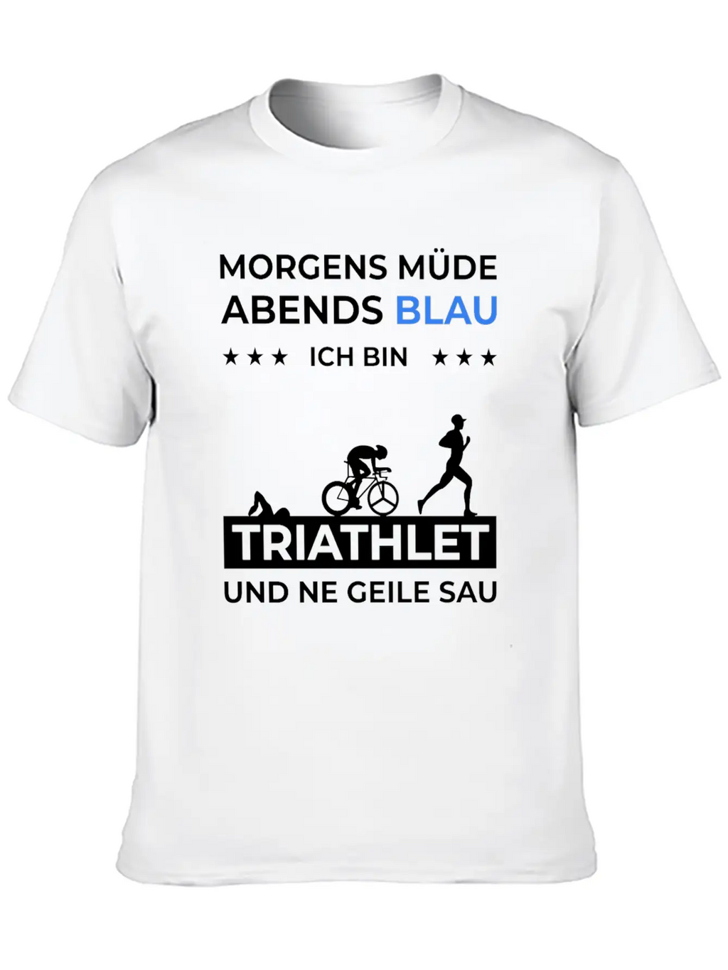 Triathlon Trathlet Swimming Running Bicycle Essential Cotton Tee For Daily Outfits – Unisex Style