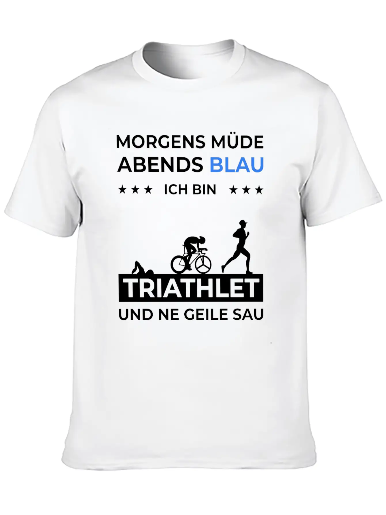 Triathlon Trathlet Swimming Running Bicycle Essential Cotton Tee For Daily Outfits – Unisex Style