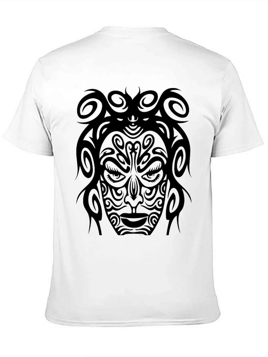 Tribal Face Basic Graphic T-Shirt – Daily Comfort In Soft Cotton