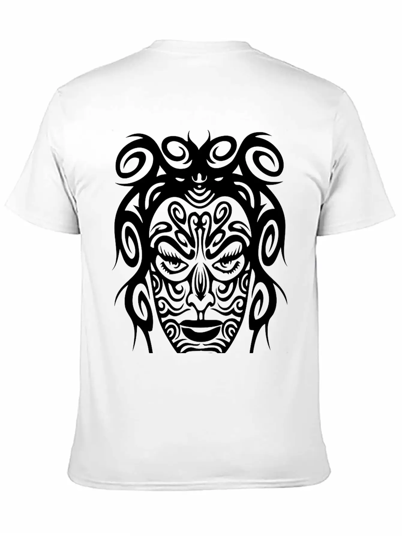 Tribal Face Basic Graphic T-Shirt – Daily Comfort In Soft Cotton