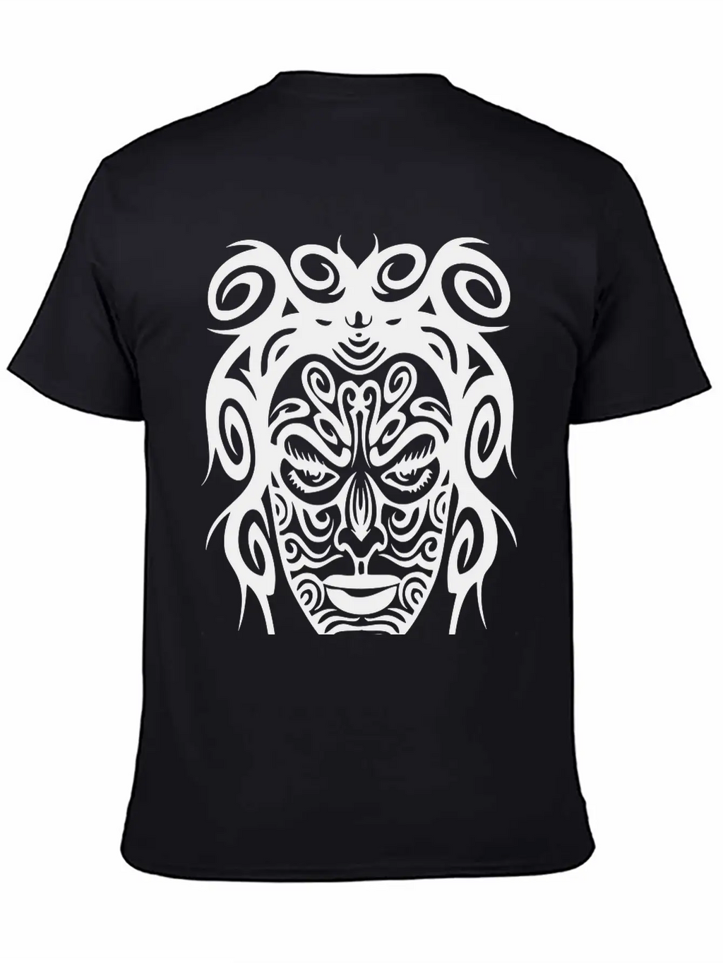 Tribal Face Basic Graphic T-Shirt – Daily Comfort In Soft Cotton