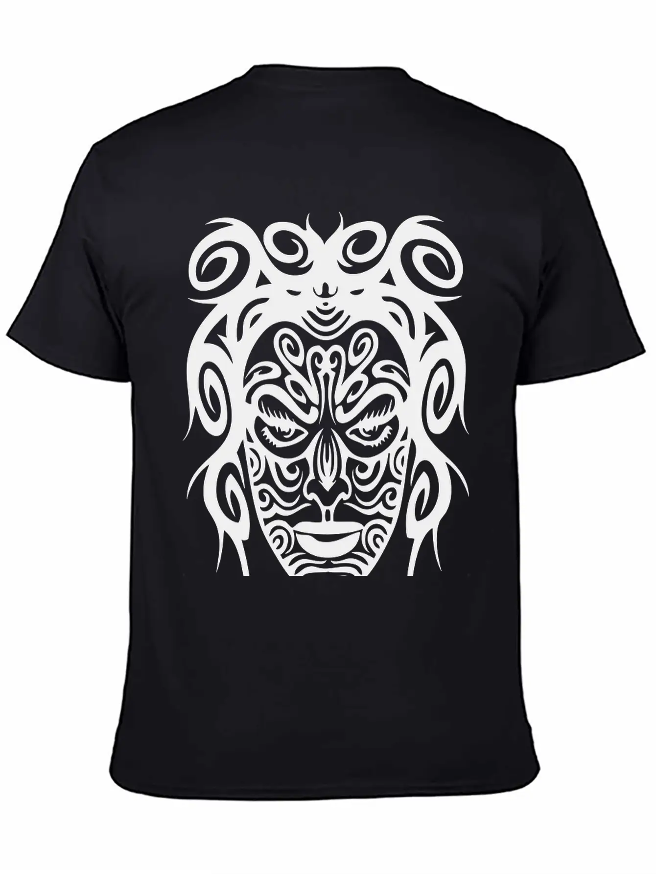 Tribal Face Basic Graphic T-Shirt – Daily Comfort In Soft Cotton
