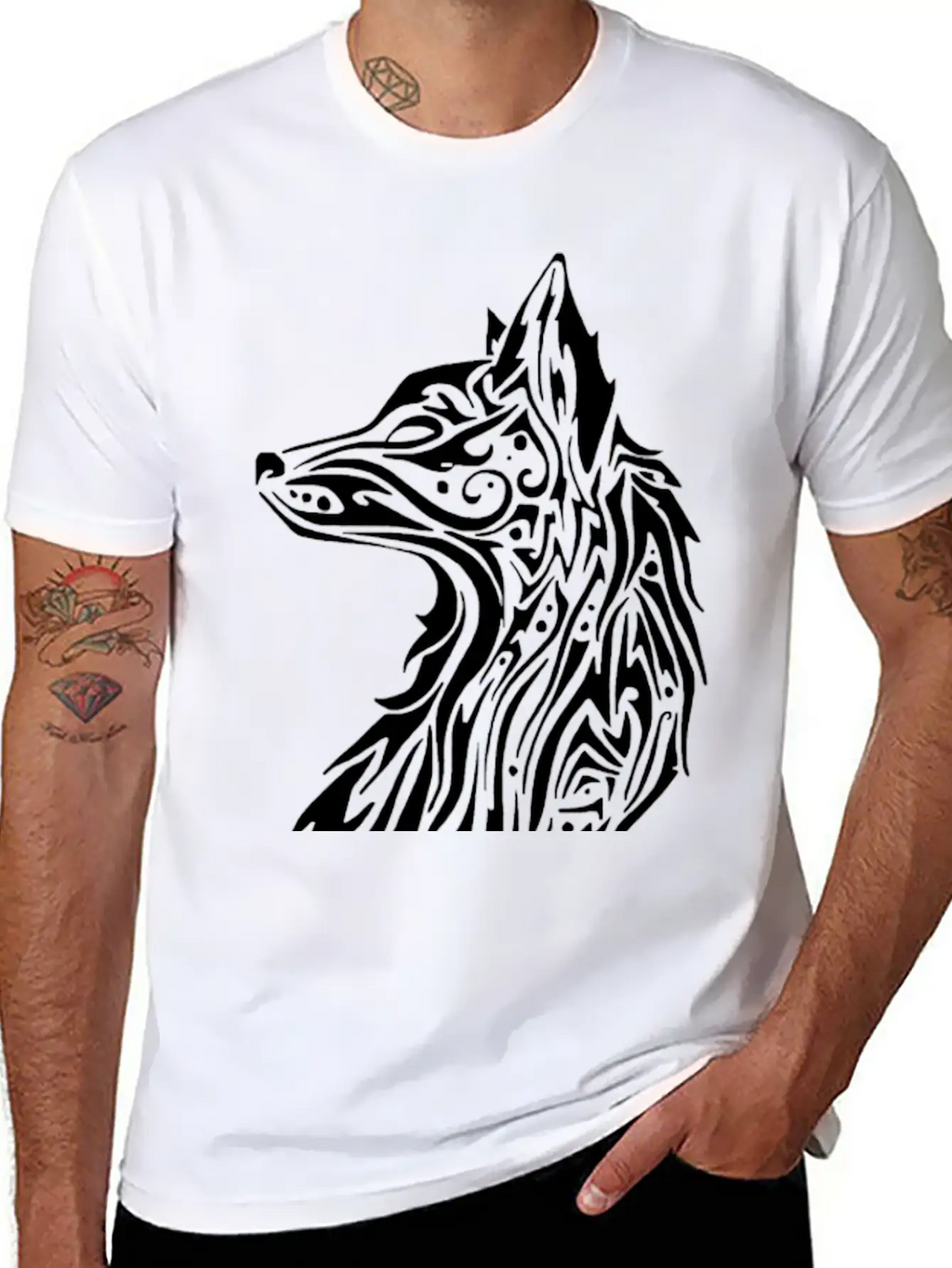 Tribal Fox Breathable Graphic T-Shirt – Perfect For Casual Days