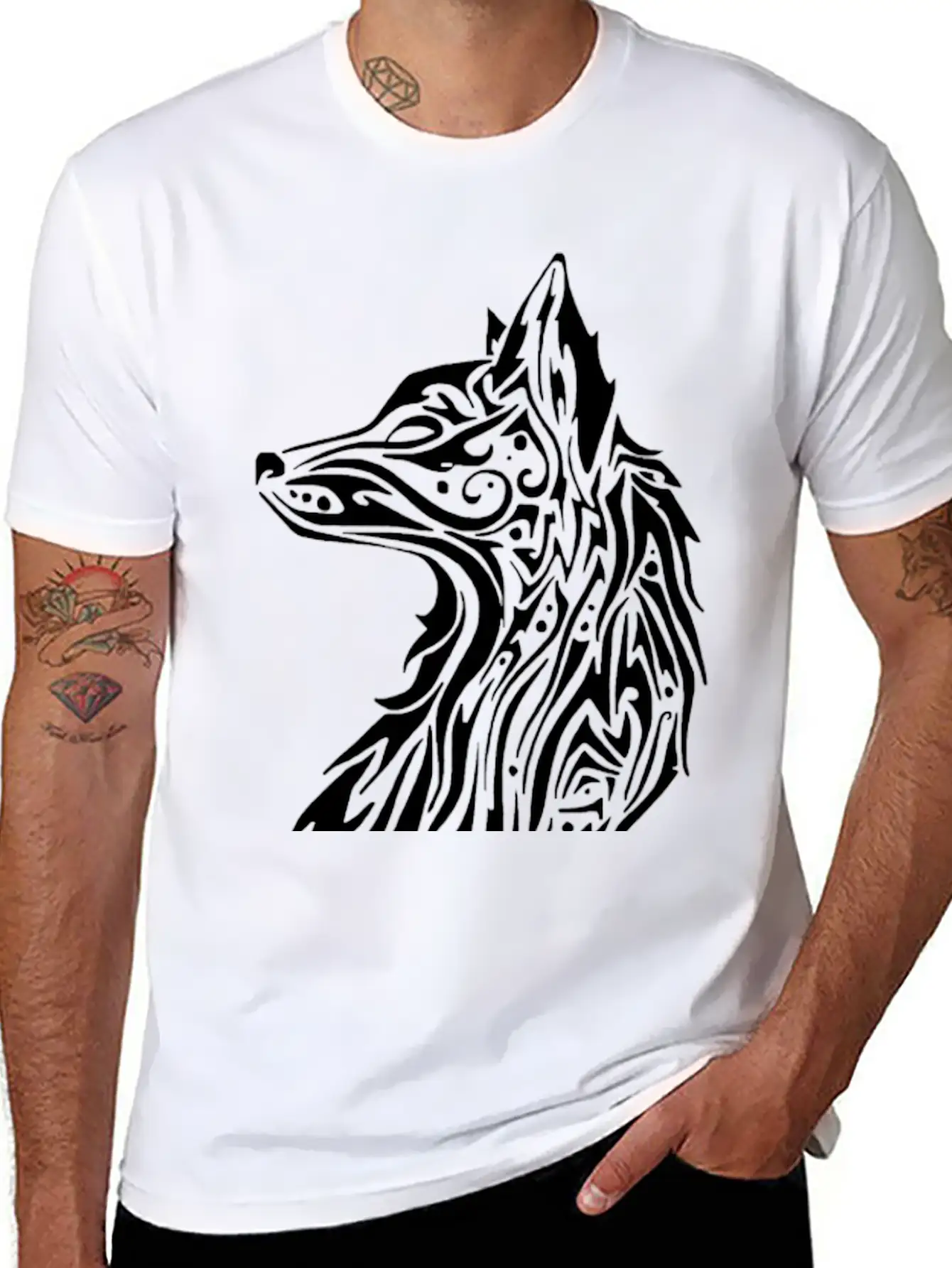 Tribal Fox Breathable Graphic T-Shirt – Perfect For Casual Days