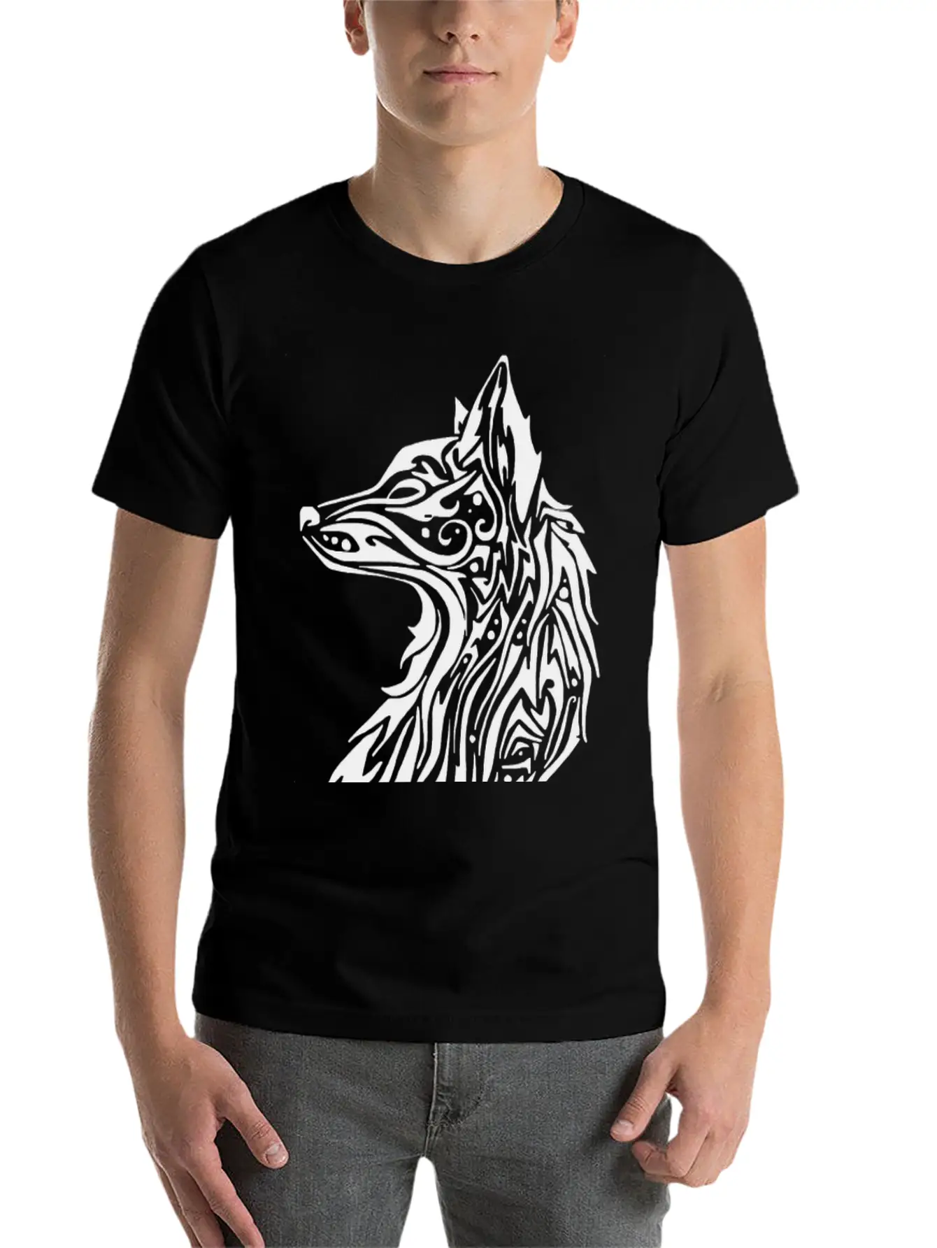 Tribal Fox Breathable Graphic T-Shirt – Perfect For Casual Days