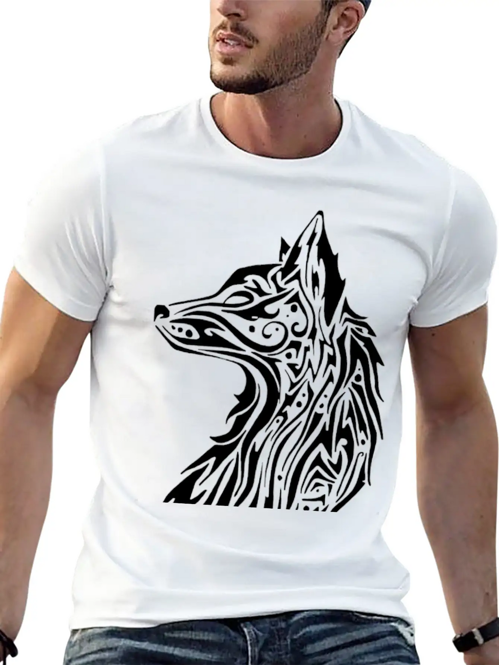 Tribal Fox Breathable Graphic T-Shirt – Perfect For Casual Days