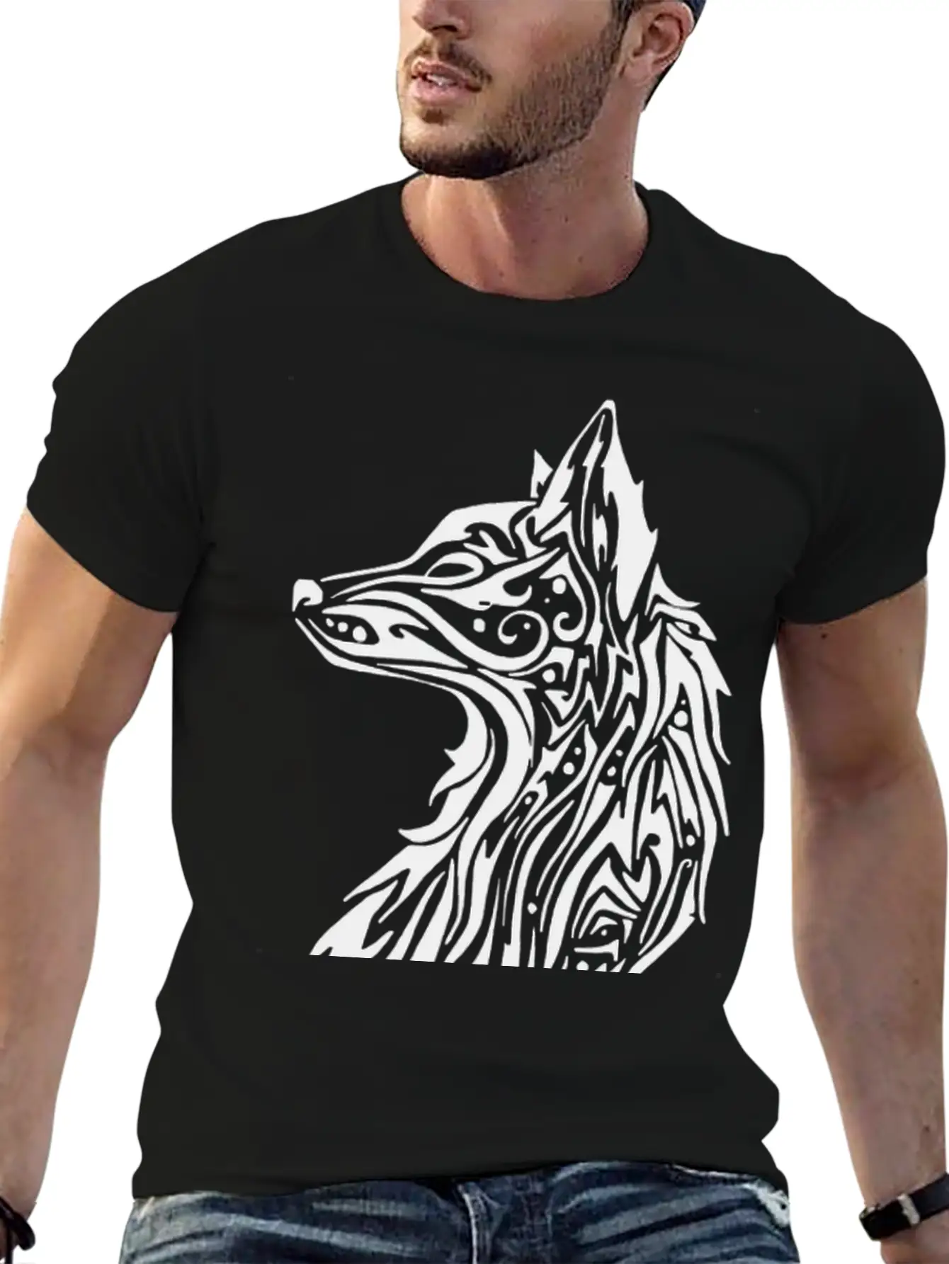 Tribal Fox Breathable Graphic T-Shirt – Perfect For Casual Days