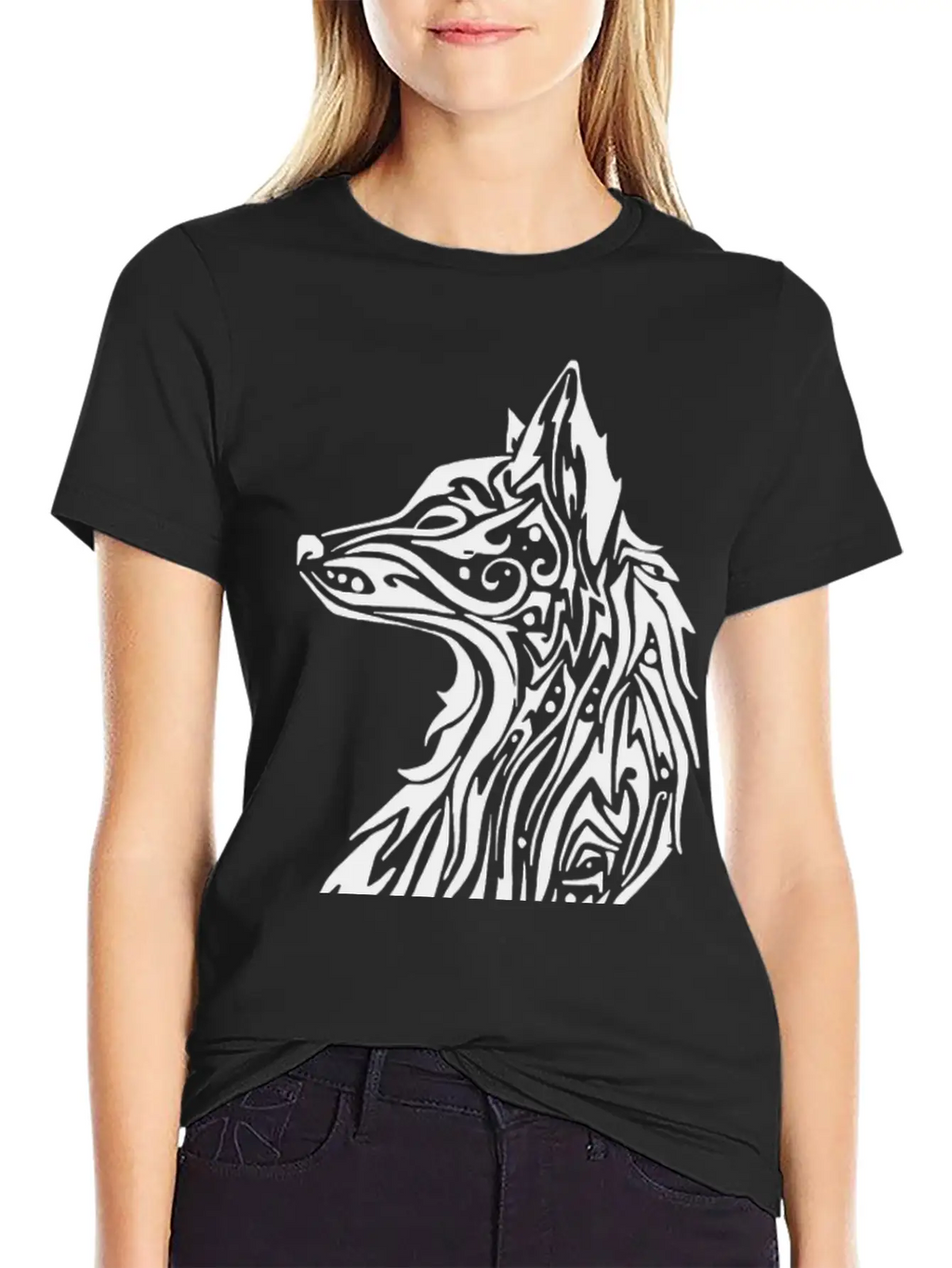 Tribal Fox Breathable Graphic T-Shirt – Perfect For Casual Days