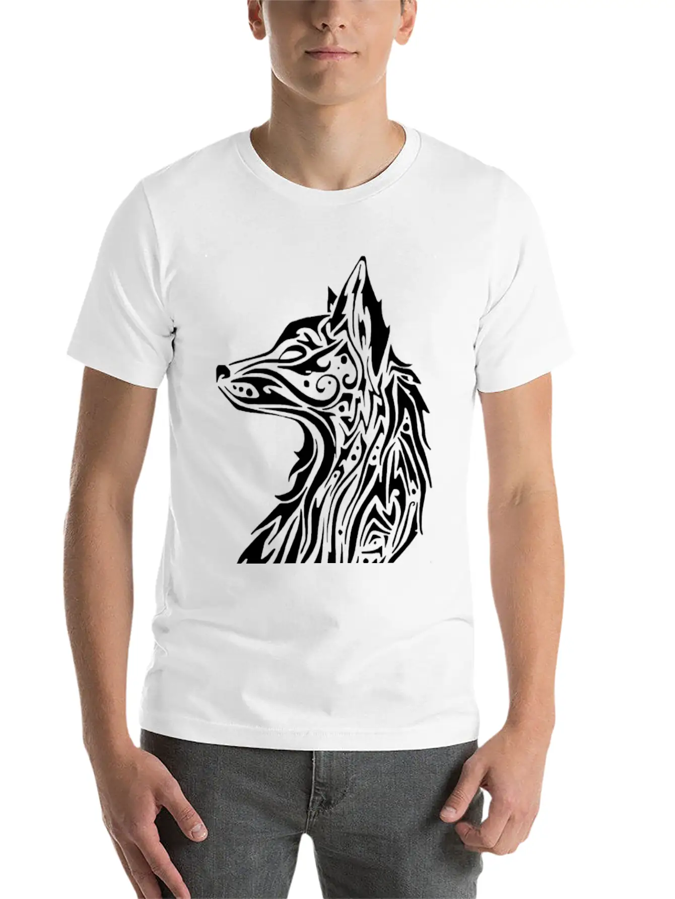 Tribal Fox Breathable Graphic T-Shirt – Perfect For Casual Days