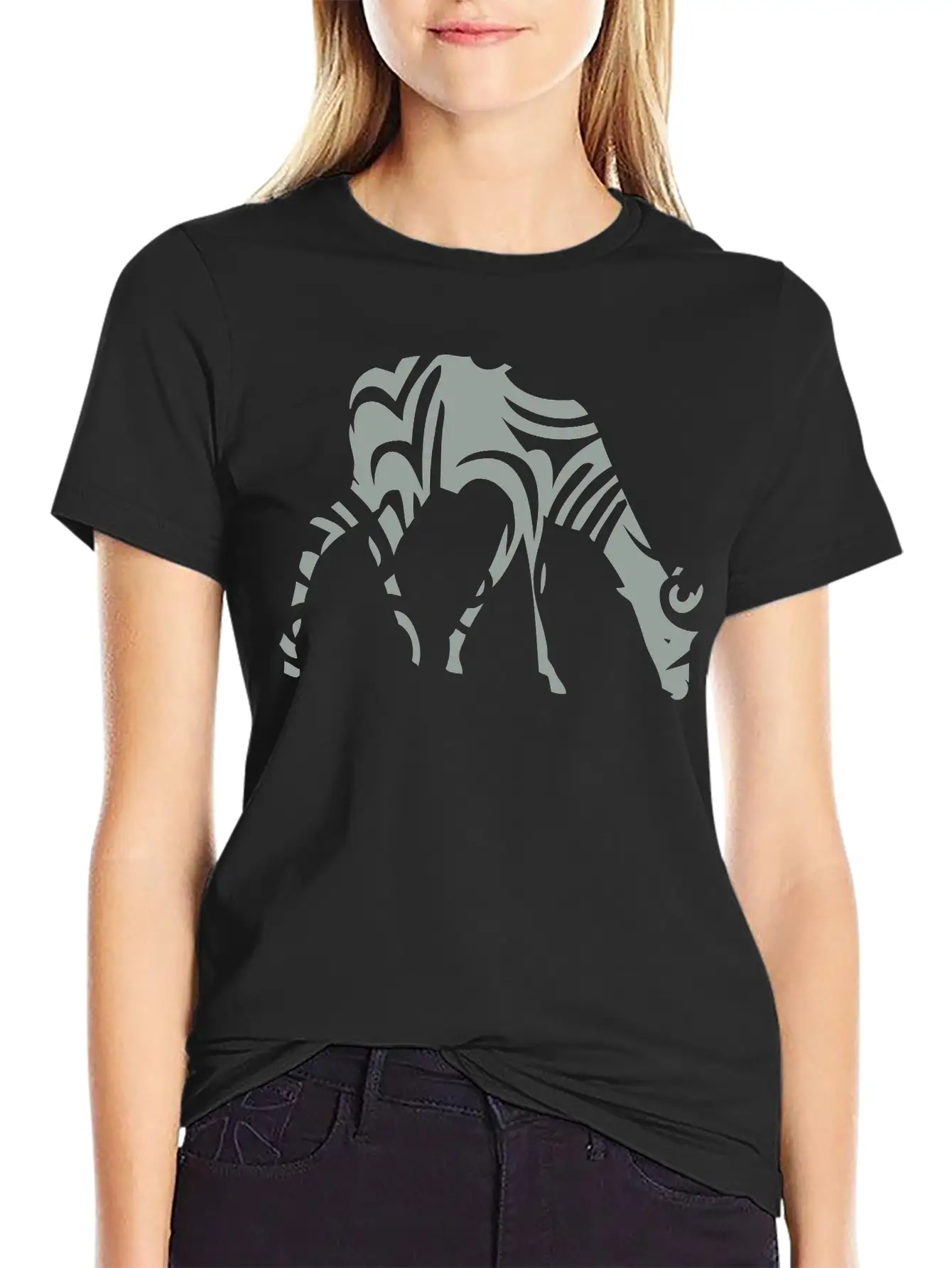 Tribal Gazelle Wild Animal Designs Stylish Everyday T-Shirt – Unisex Basic Cotton Tee