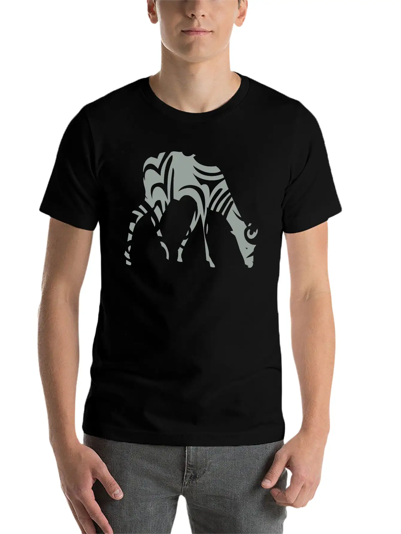 Tribal Gazelle Wild Animal Designs Stylish Everyday T-Shirt – Unisex Basic Cotton Tee