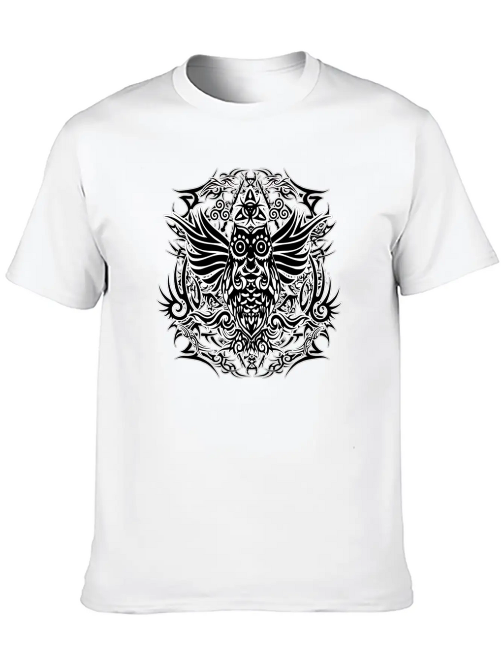 Tribal Owl Essential Cotton Tee For Daily Outfits – Unisex Style