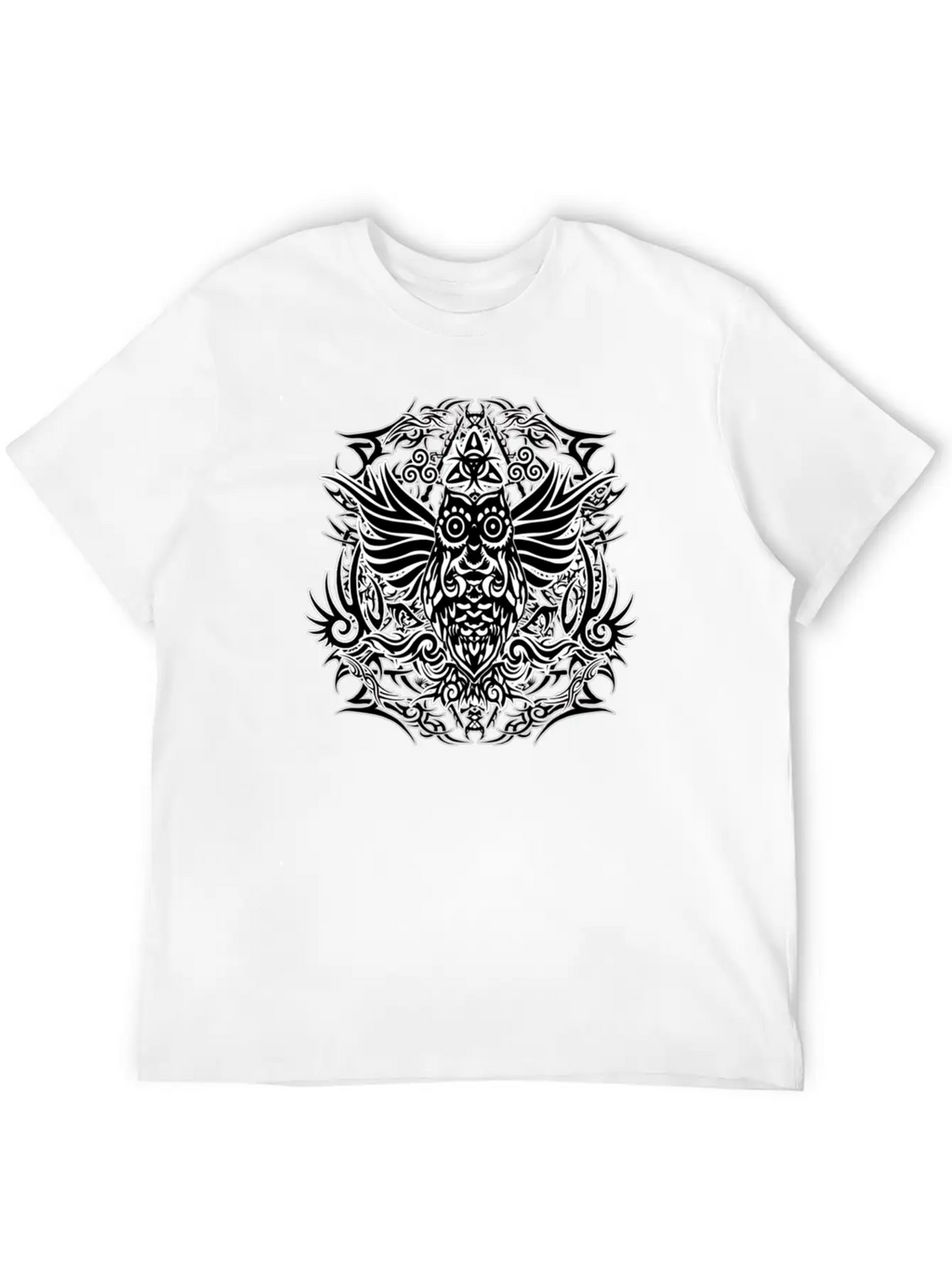Tribal Owl Essential Cotton Tee For Daily Outfits – Unisex Style