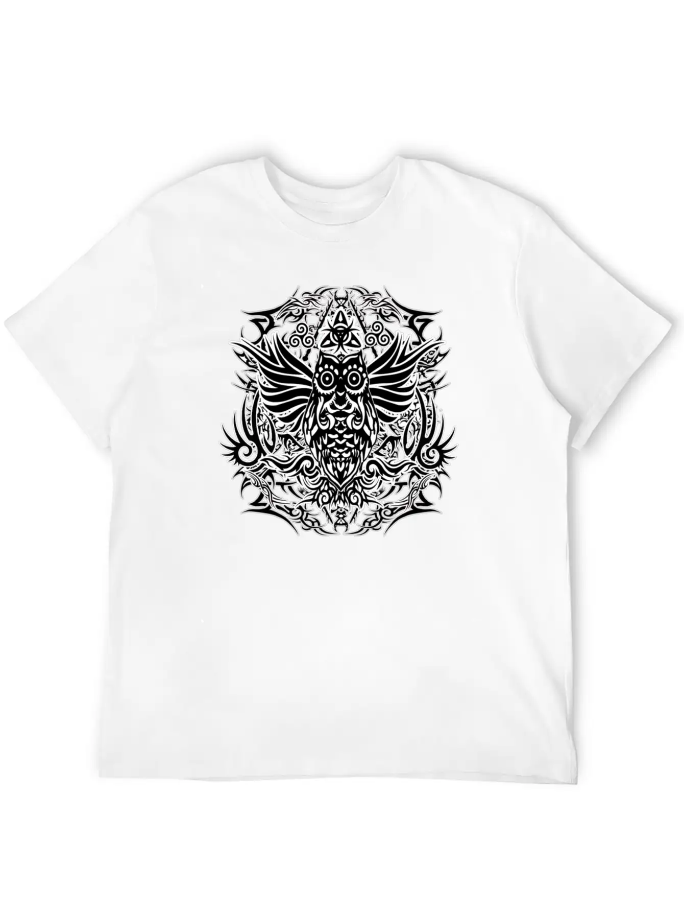Tribal Owl Essential Cotton Tee For Daily Outfits – Unisex Style