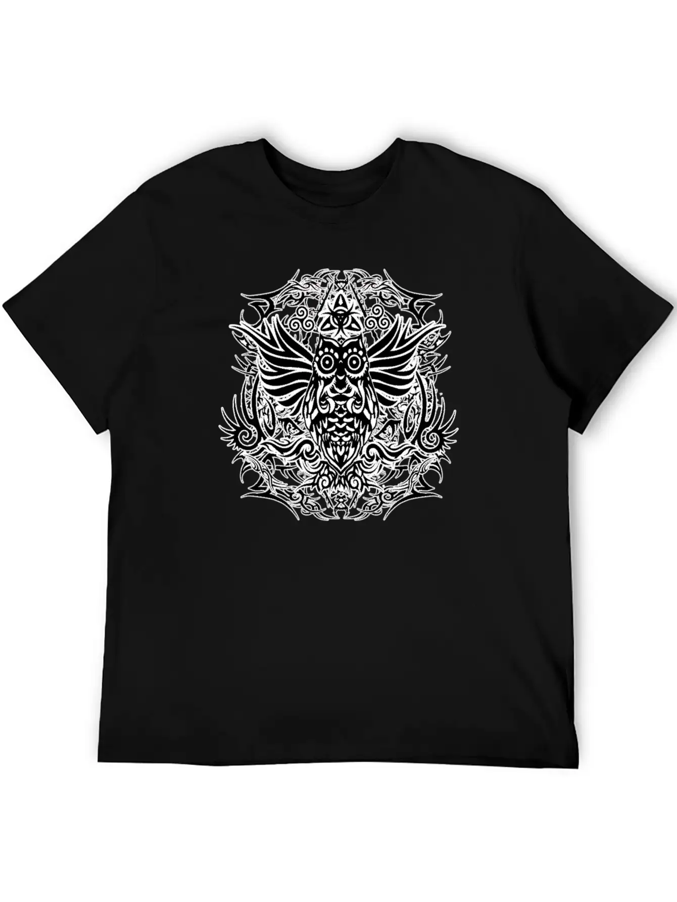 Tribal Owl Essential Cotton Tee For Daily Outfits – Unisex Style