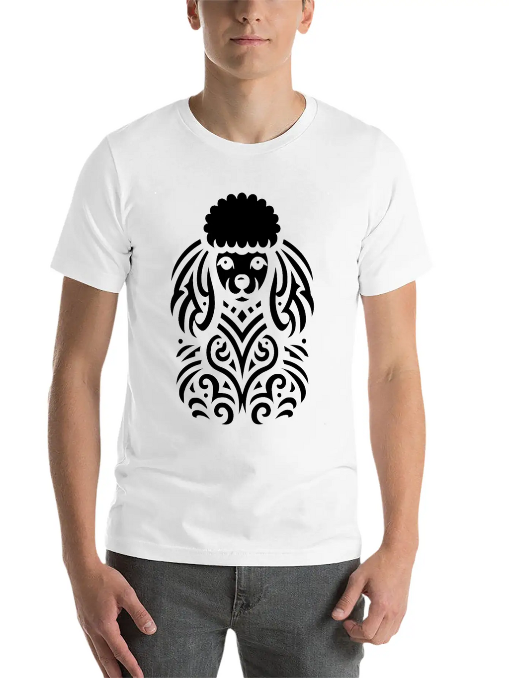 Tribal Poodle Classic Cotton Tee – Unisex Comfort For Any Season