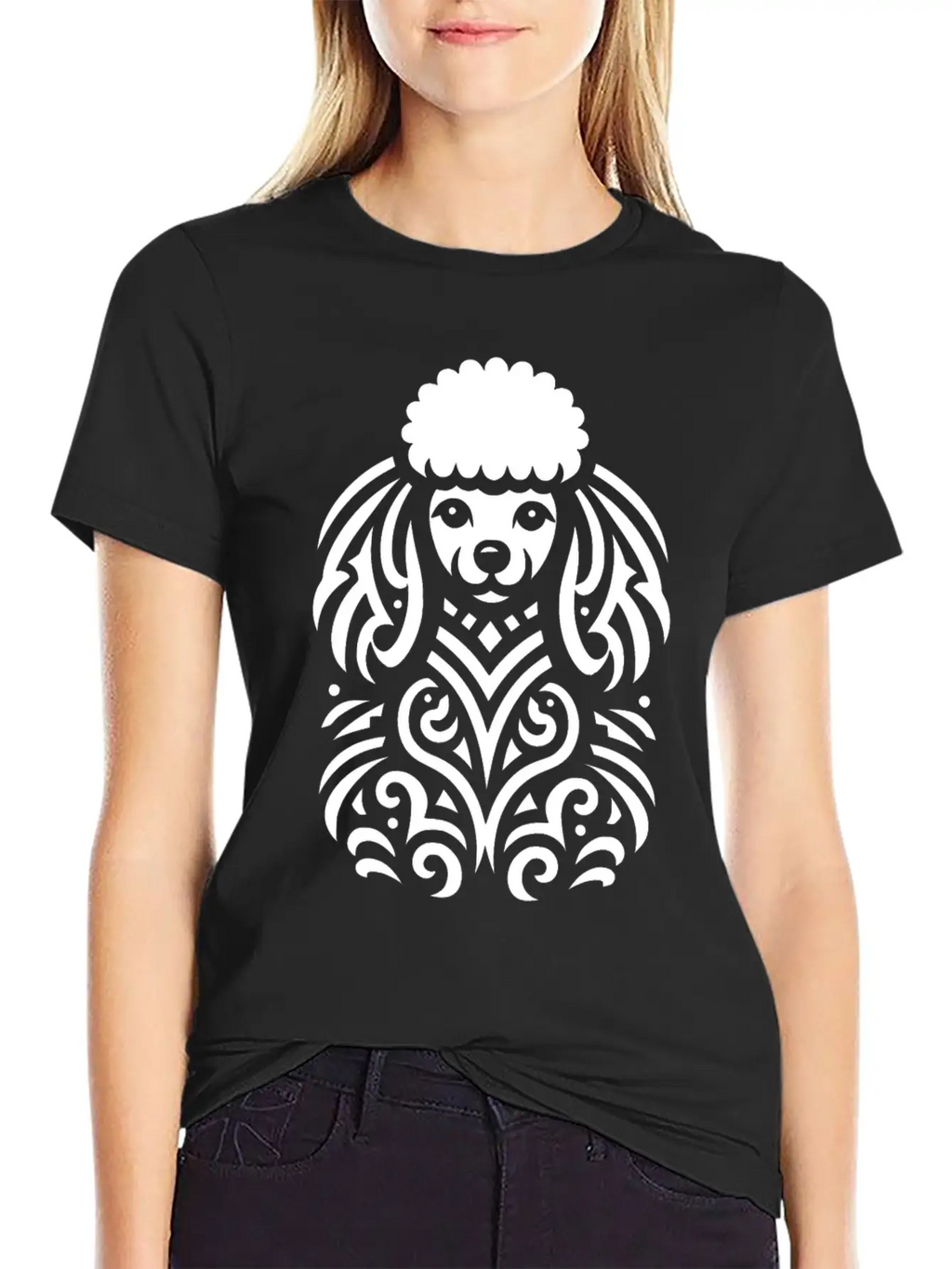Tribal Poodle Classic Cotton Tee – Unisex Comfort For Any Season