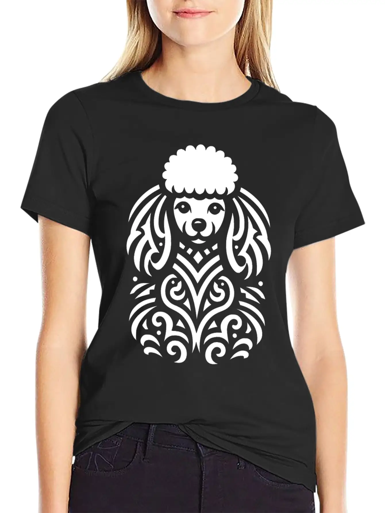 Tribal Poodle Classic Cotton Tee – Unisex Comfort For Any Season