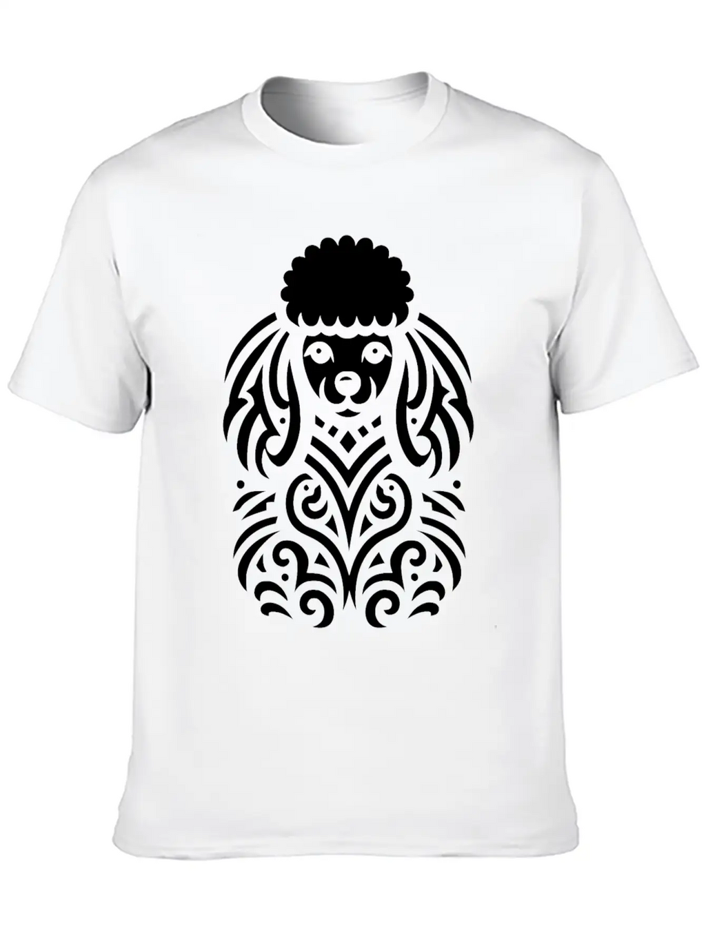 Tribal Poodle Classic Cotton Tee – Unisex Comfort For Any Season