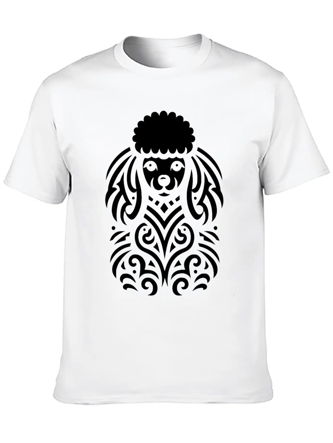 Tribal Poodle Classic Cotton Tee – Unisex Comfort For Any Season
