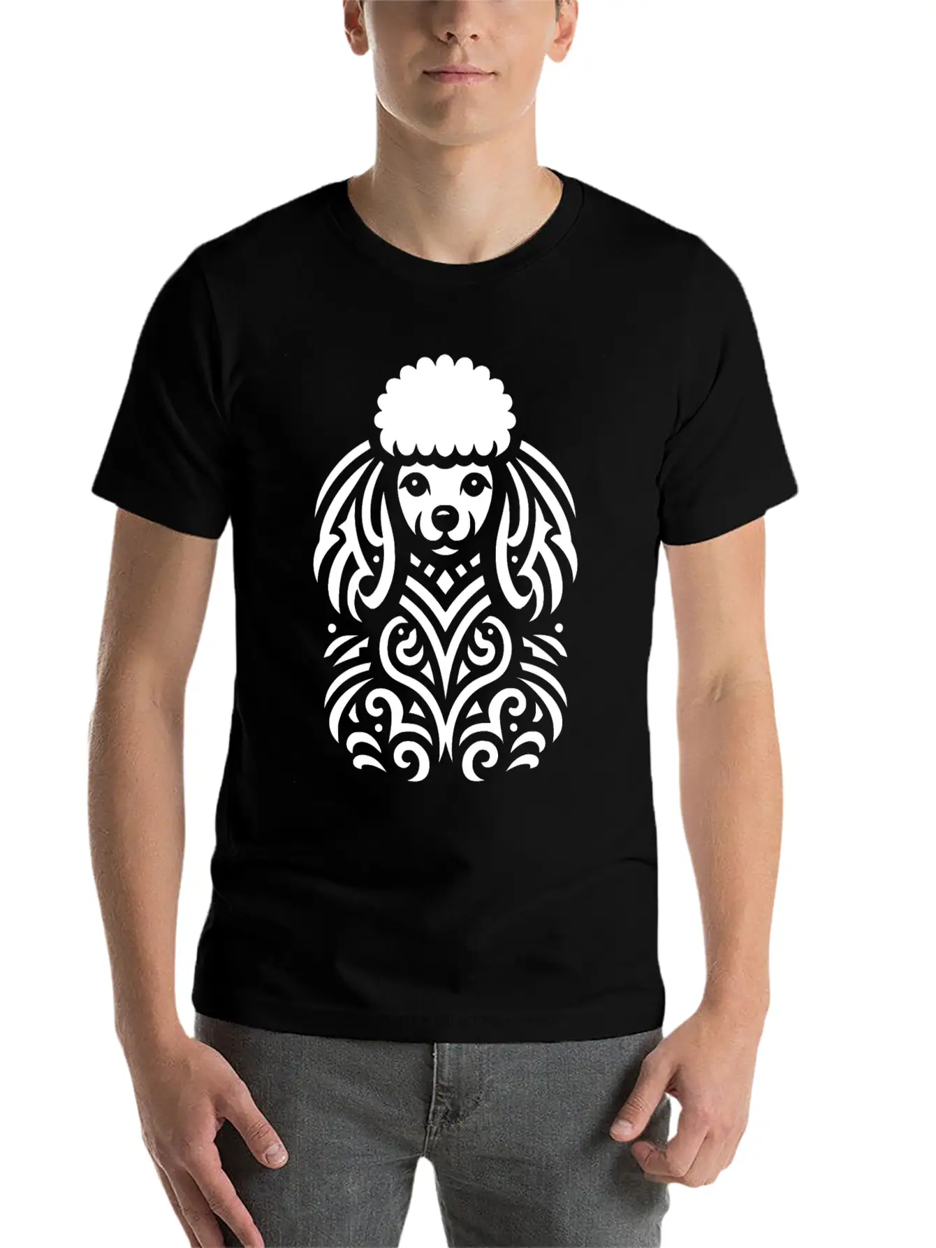 Tribal Poodle Classic Cotton Tee – Unisex Comfort For Any Season