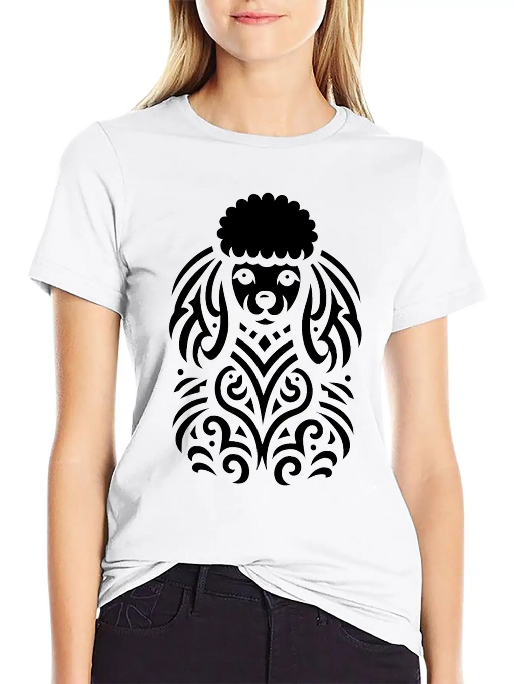 Tribal Poodle Classic Cotton Tee – Unisex Comfort For Any Season