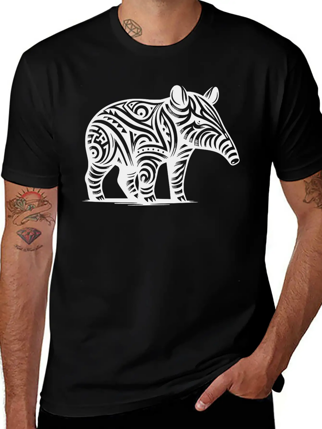 Tribal Tapir Timeless Short Sleeve Tee – Comfy And Minimalist Design