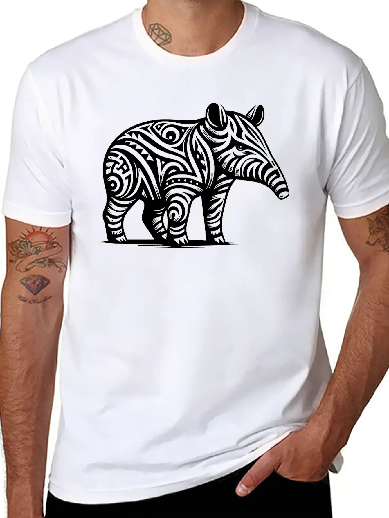 Tribal Tapir Timeless Short Sleeve Tee – Comfy And Minimalist Design