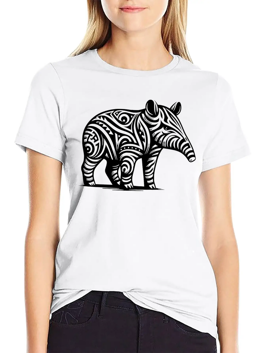Tribal Tapir Timeless Short Sleeve Tee – Comfy And Minimalist Design