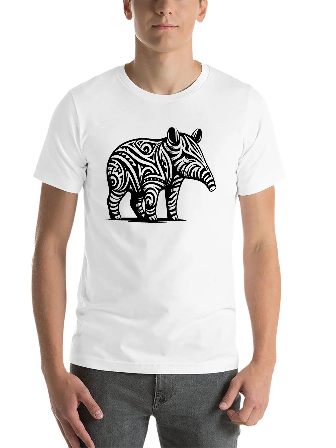 Tribal Tapir Timeless Short Sleeve Tee – Comfy And Minimalist Design
