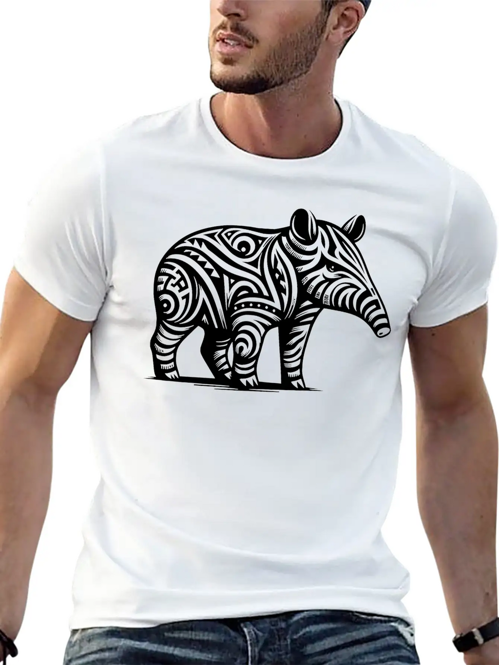 Tribal Tapir Timeless Short Sleeve Tee – Comfy And Minimalist Design