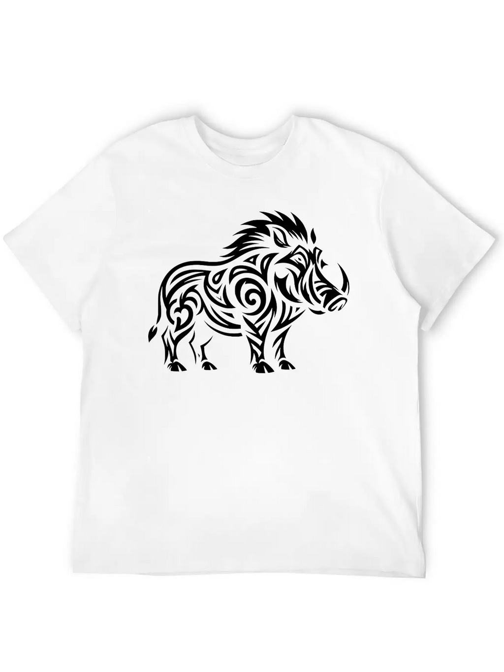 Tribal Warthog Classic Cotton Tee – Unisex Comfort For Any Season