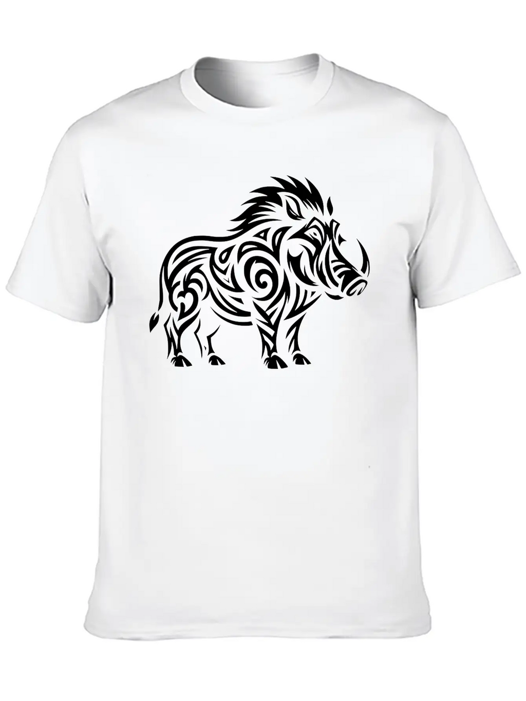 Tribal Warthog Classic Cotton Tee – Unisex Comfort For Any Season
