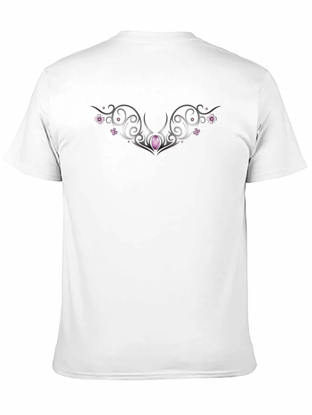 Tribal With Cherry Blossoms And Gemstone Classic Cotton Tee – Unisex Comfort For Any Season