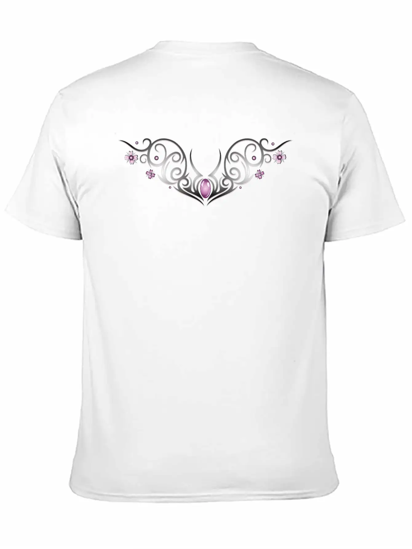 Tribal With Cherry Blossoms And Gemstone Classic Cotton Tee – Unisex Comfort For Any Season