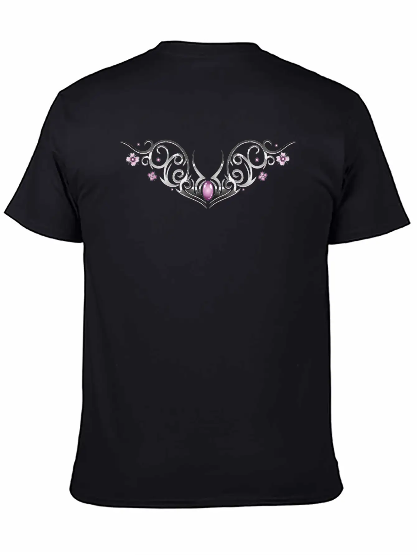 Tribal With Cherry Blossoms And Gemstone Classic Cotton Tee – Unisex Comfort For Any Season
