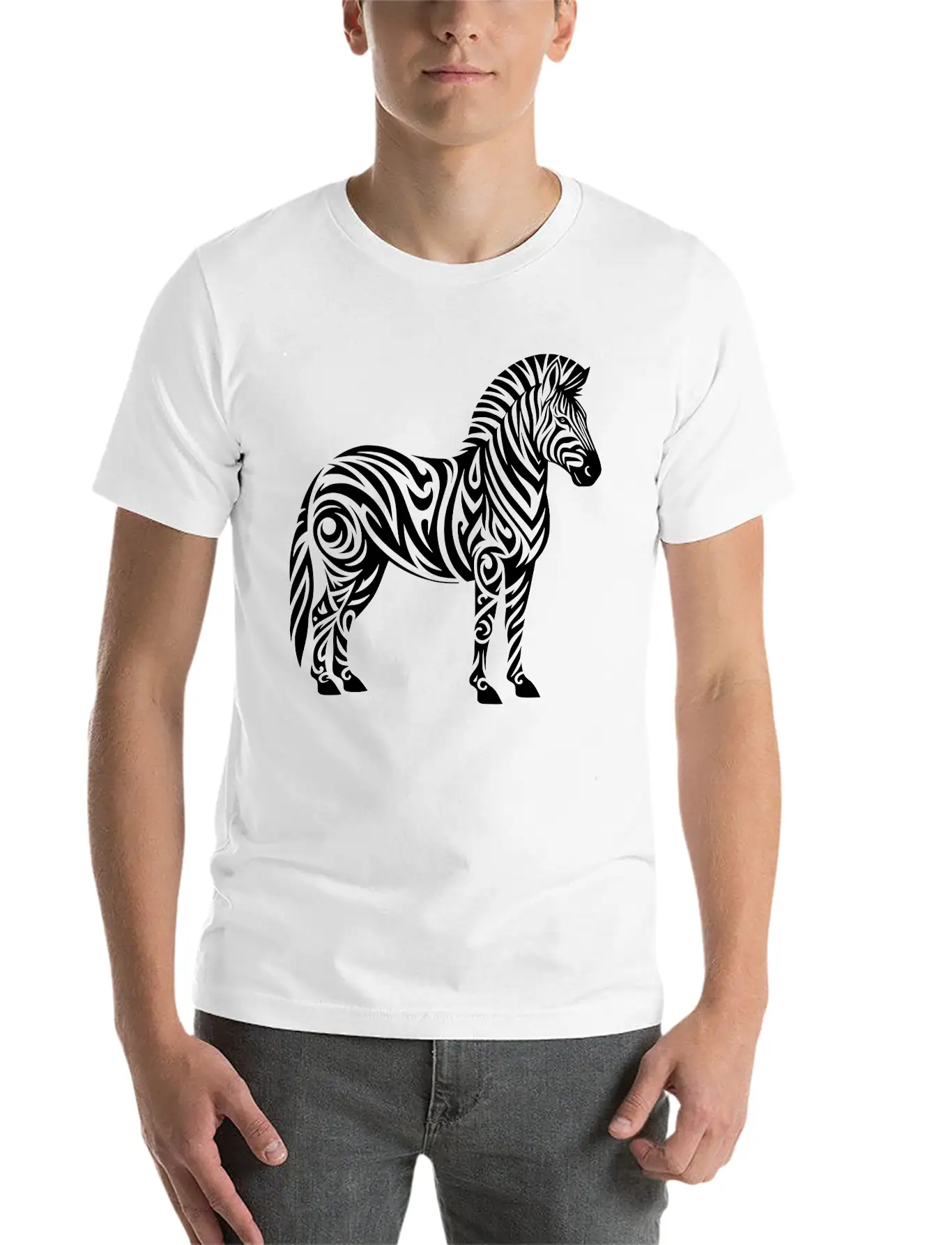 Tribal Zebra Breathable Soft Cotton T-Shirt – Timeless Casual Look