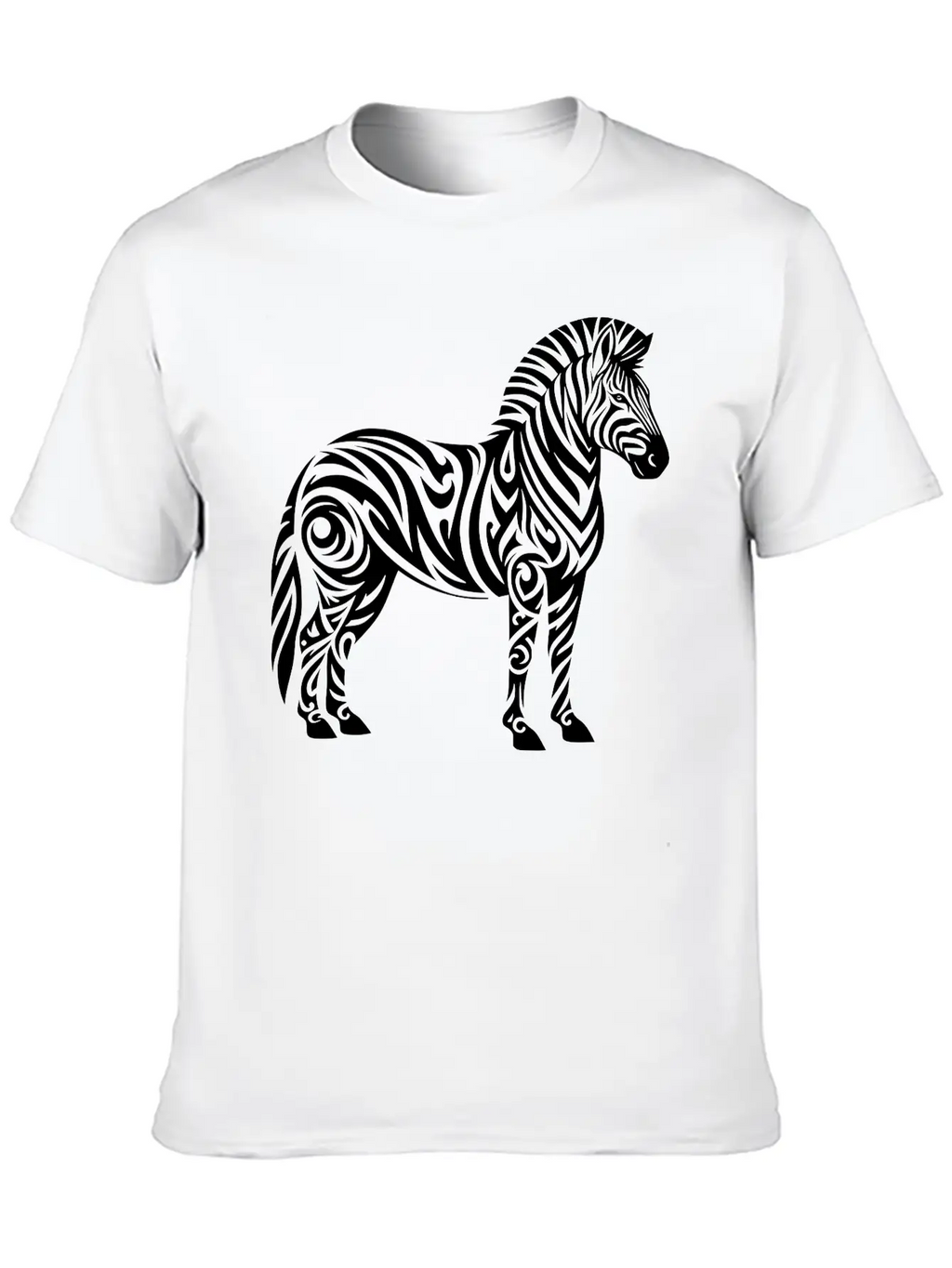 Tribal Zebra Breathable Soft Cotton T-Shirt – Timeless Casual Look