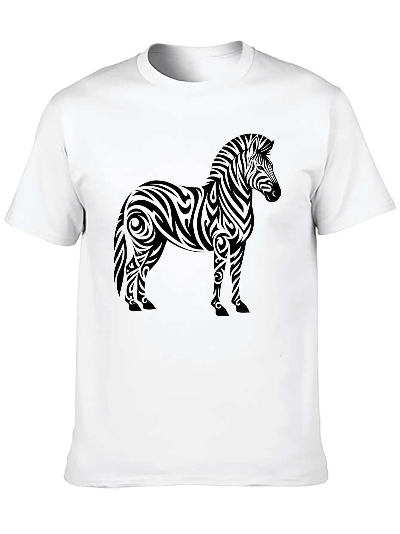 Tribal Zebra Breathable Soft Cotton T-Shirt – Timeless Casual Look