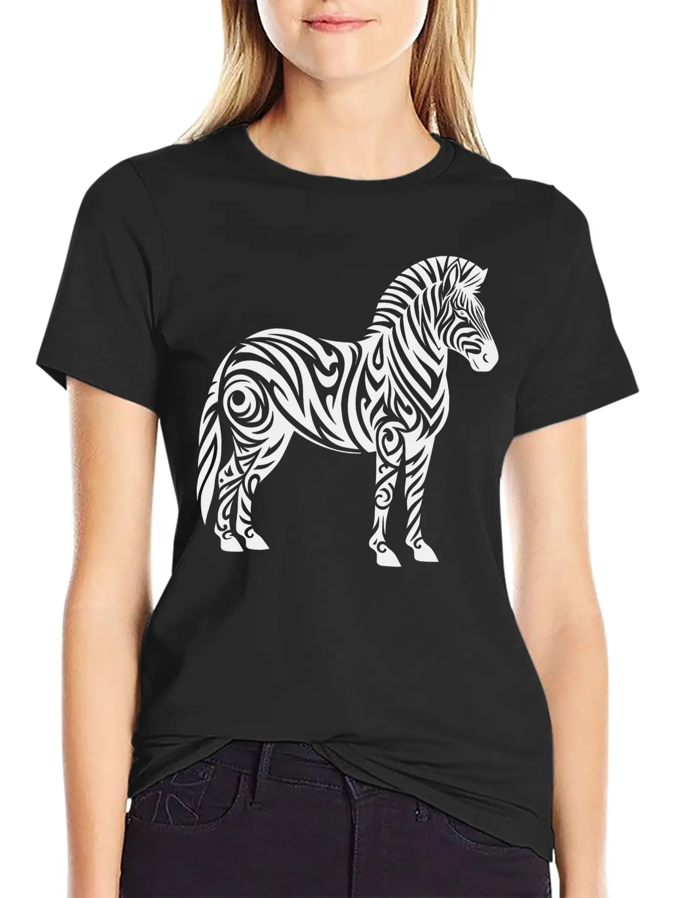 Tribal Zebra Breathable Soft Cotton T-Shirt – Timeless Casual Look