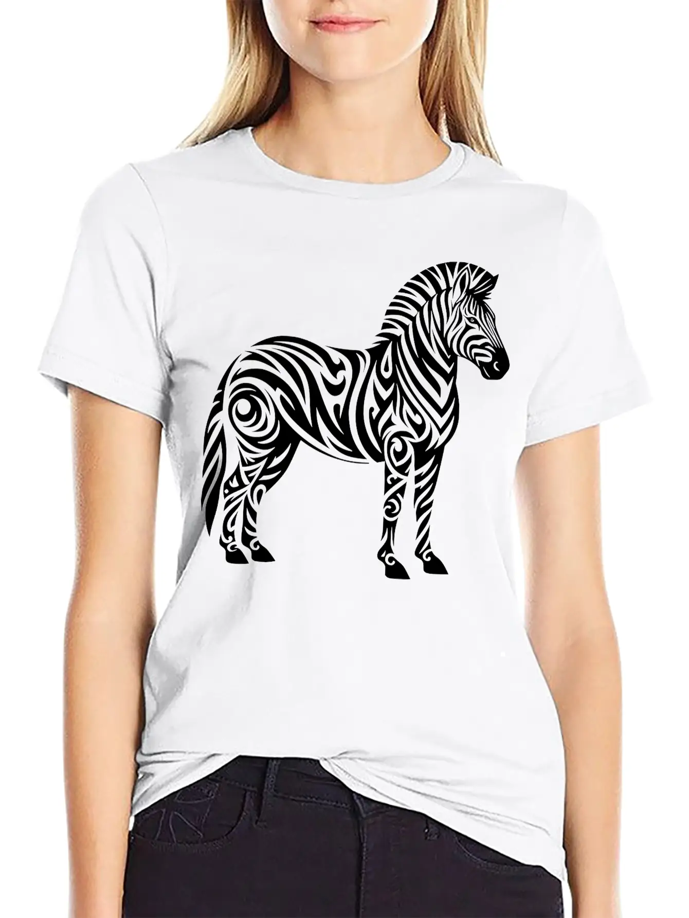 Tribal Zebra Breathable Soft Cotton T-Shirt – Timeless Casual Look