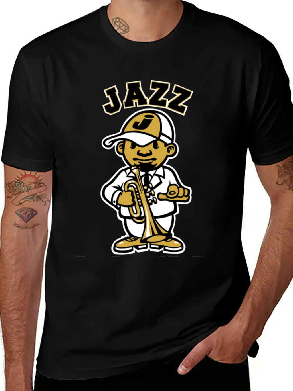 Tribute To Jazz Basic Graphic T-Shirt – Daily Comfort In Soft Cotton