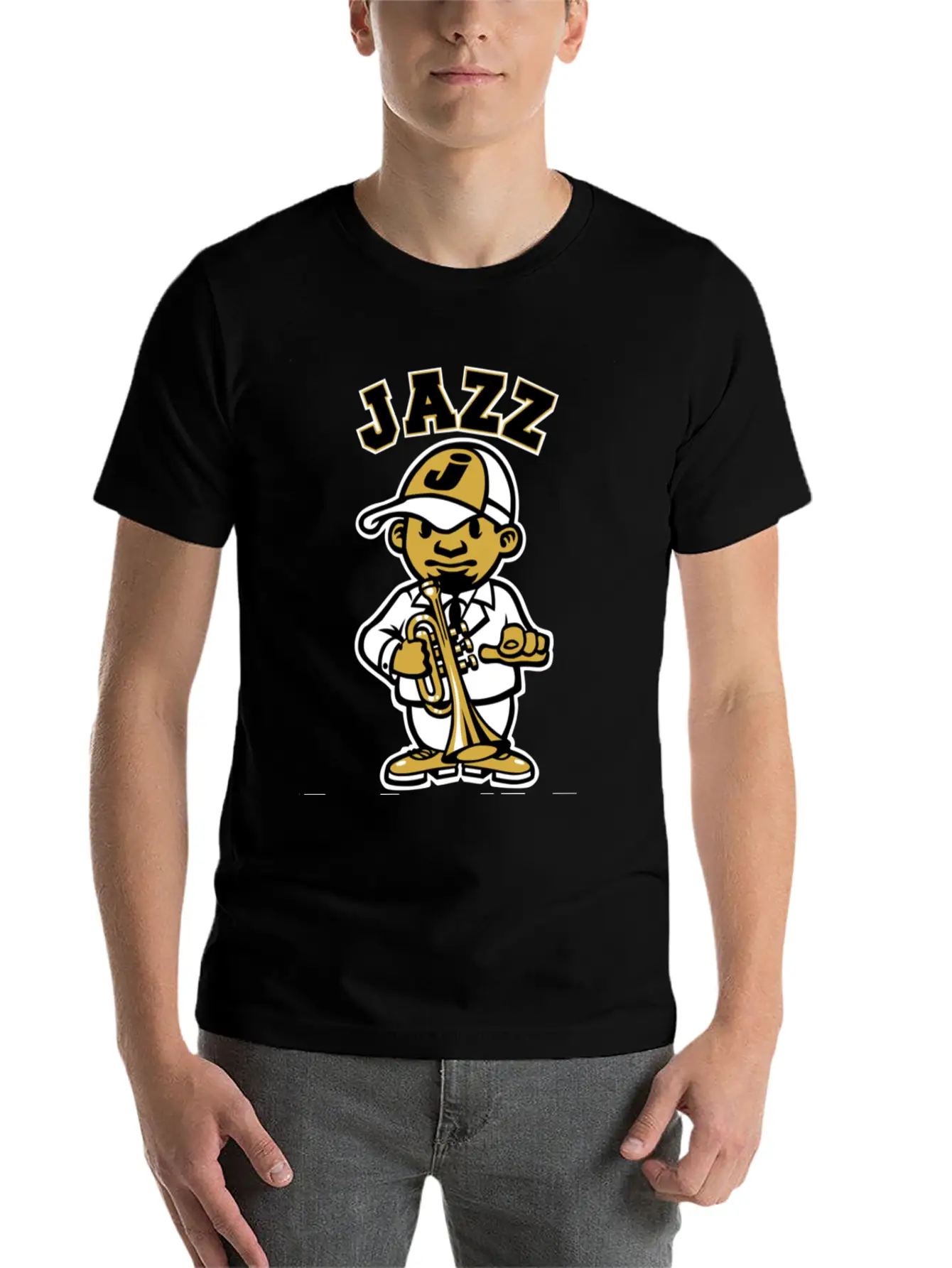 Tribute To Jazz Basic Graphic T-Shirt – Daily Comfort In Soft Cotton