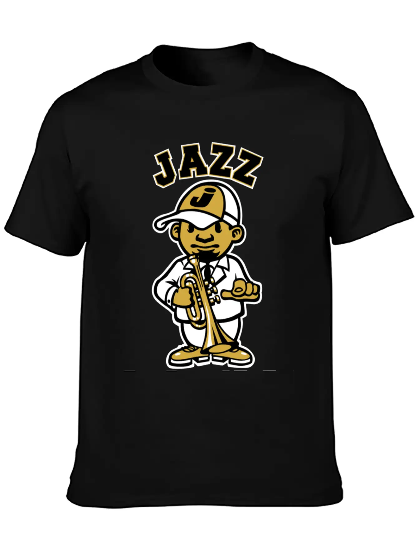Tribute To Jazz Basic Graphic T-Shirt – Daily Comfort In Soft Cotton