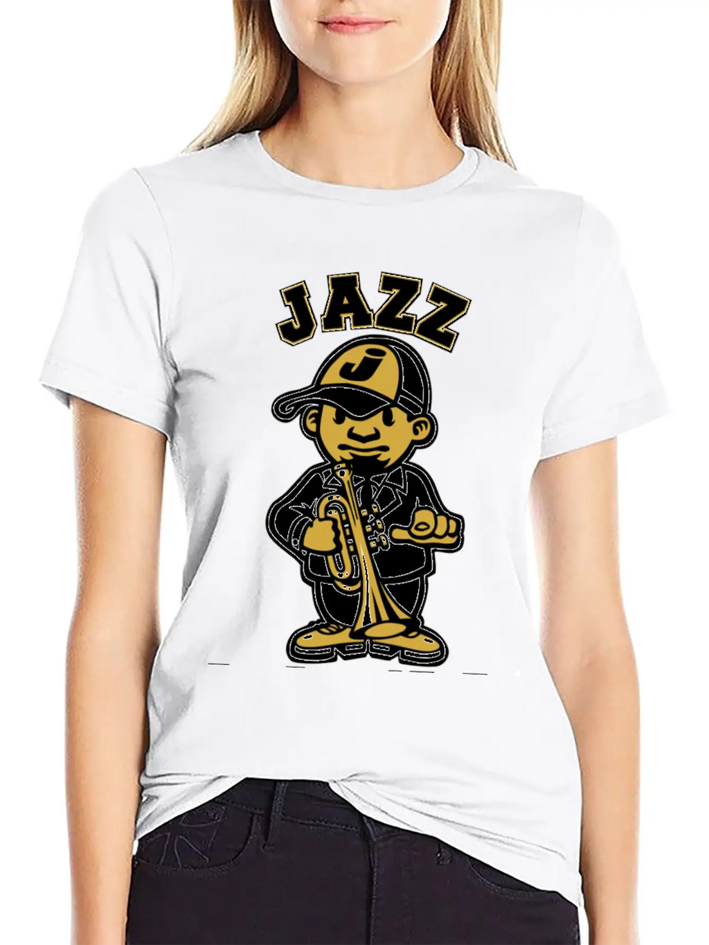 Tribute To Jazz Basic Graphic T-Shirt – Daily Comfort In Soft Cotton