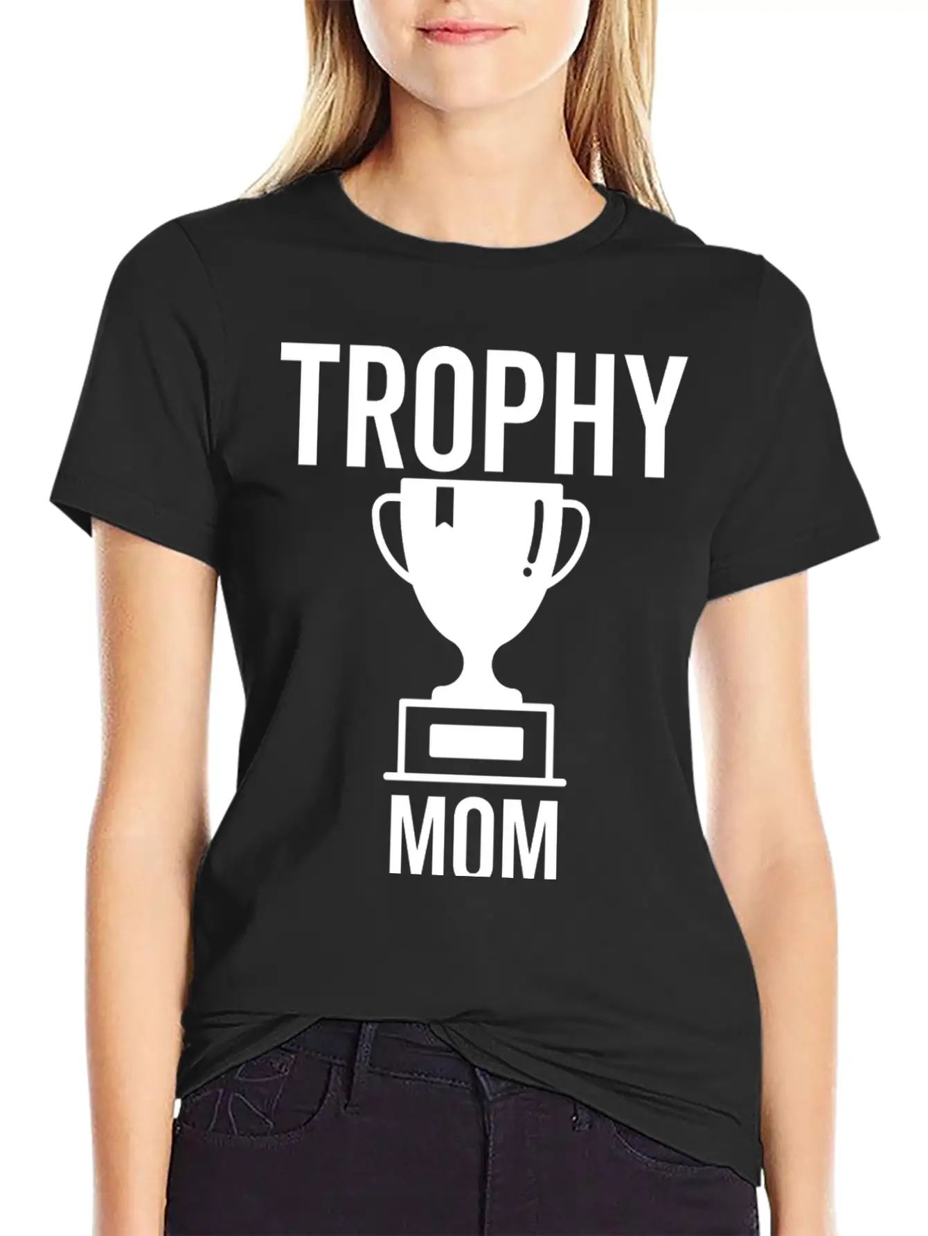 Trophy Mom Breathable Soft Cotton T-Shirt – Timeless Casual Look